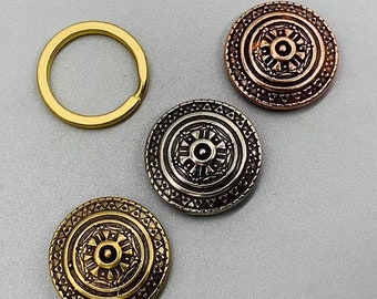 Conchos de latón tornillo vintage navajo flores botones cuero decoración artesanal para hombre mujer