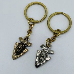 Brass Vintage Pendant Keychain Pendants Key Rings Keychain Accessories for Man Woman Gold