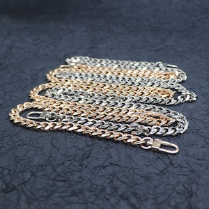 Iron Chain Strap Handbag Chains Purse Chain Straps Shoulder Cross Body Replacement Straps with Metal Buckles(Golden/Sliver)
