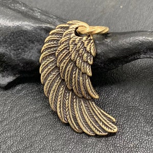 Brass Eagle Wing Pendant Vintage Wings Necklace Keychain Accessories for Men Woman