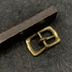 Solid Brass Pin Buckle Center Bar Single Pin Belt Buckle Hardware Accessories for Belt Bag