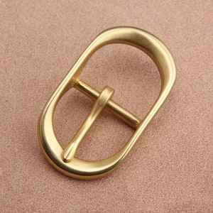 Solid Brass Buckle Single Prong Square Belt Buckle Leather Craft Replacement Buckle for Man Woman (Inner Width: 30mm)