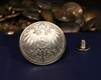 Conchos Screw Back Vintage Eagle Coin Concho Metal Coin Shank Buttons Nickel Rivets Western Saddle Tack Embellishment Buttons