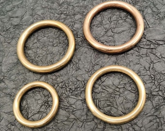 Metal de anillo O de latón No Soldado O Anillos Anulada Hebilla anillo para cinturones Bolsos Landyard DIY cuero artesanía de mano