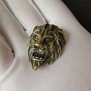 Brass Conchos Brass Rivets Leather Accessories Stud Concho Leatherwork With Screw Back Vintage Lion Punk