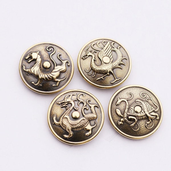 Brass Conchos Screw Back Leather Crafting Concho Vintage Brass Embellishment Buttons for Leather Biker Wallet Chain Connector