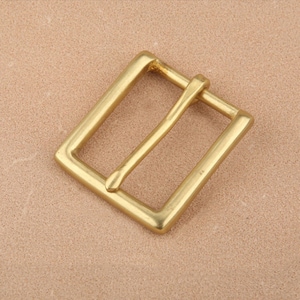 Solid Brass Single Prong Square Belt Buckle Antique Brass Buckle Leather Craft Replacement Buckle for Man Woman