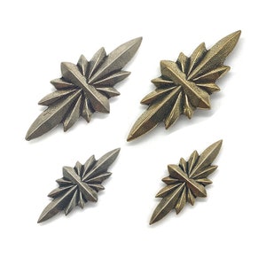 Brass Conchos Screw Back Vintage Thorn Crown Shape Leather Craft Saddle Conchos for Leather Decorations Accessories