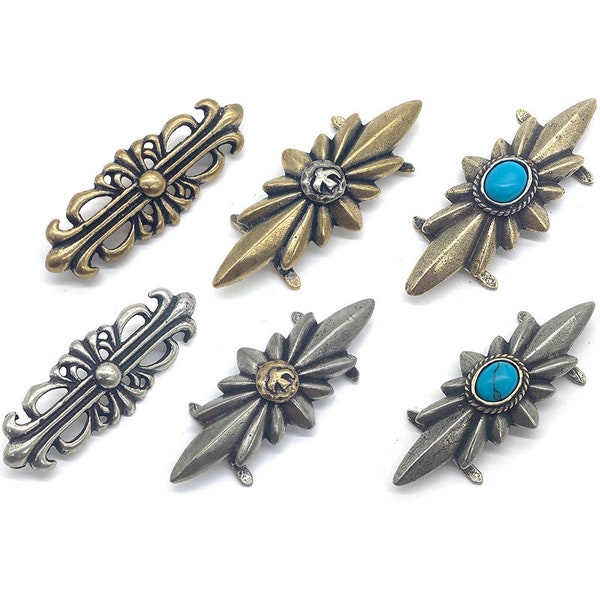 Brass Rivets Navajo Turquoise Flower Stud For Leather Craft Decorations 3 Types
