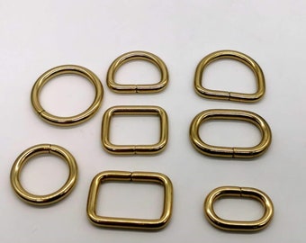 Messing D Ring metalen niet gelaste D ring voor hardware bagage tassen ring hand diy accessoires