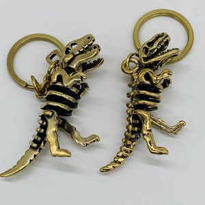 Laiton Dinosaur Pendentif vintage Dinosaur Trousseau Pendentifs Porte-clés Trousseau Accessoires pour homme Femme Or