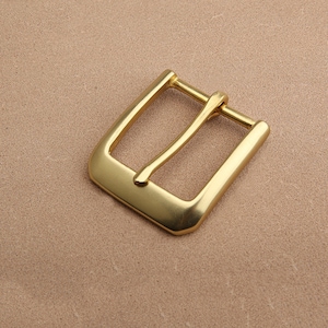 Brass Roller Pin Buckle Heavy Duty Solid Belt Buckle Single Prong Replacement Buckle For Men Women