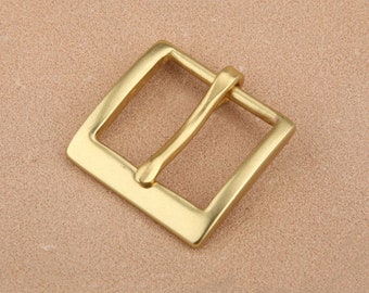 Solid Brass Single Prong Square Belt Buckle 30mm Metal Buckle Leather Craft Replacement Buckle