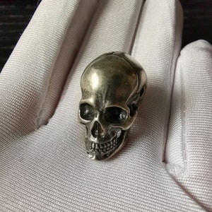 Skull Beads Spacer Bead Gold Brass Paracord Knife Lanyard Bead Handmade