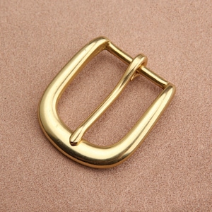 Solid Brass Belt Buckle Single Prong Replacement Buckle Polished Gold Pin Belt Buckle For Men Women