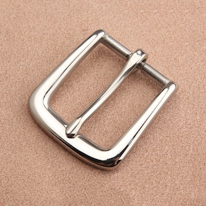 Solid Buckle Stainless Steel Single Prong Square Belt Buckle Leather Craft Replacement Buckle(Inner Width: 30mm)