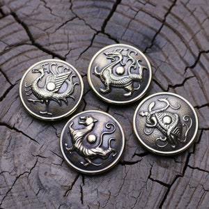 Brass Conchos Screw Back Leather Crafting Concho for Leather Punk Biker Wallet Chain Connector 4 Styles