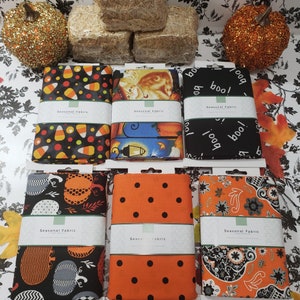 1 Yard Halloween Fabric,100% Cotton Fabric Collection, Funny Halloween