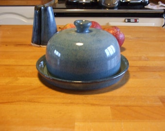 Butter Dish/Dome, speckled blue glaze, Handmade Ceramic Butter Dish/Dome which would grace any dinning table.