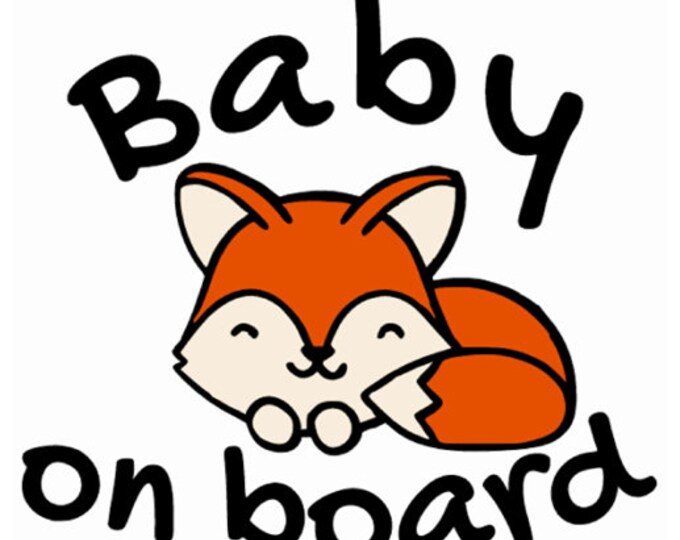 Woodland Critter - Baby on Board Car Decal
