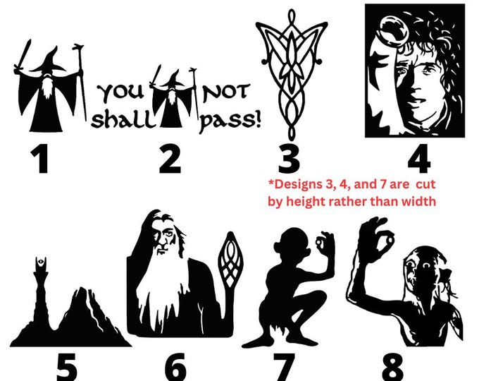 LOTR Fandom Permanent Vinyl Decal