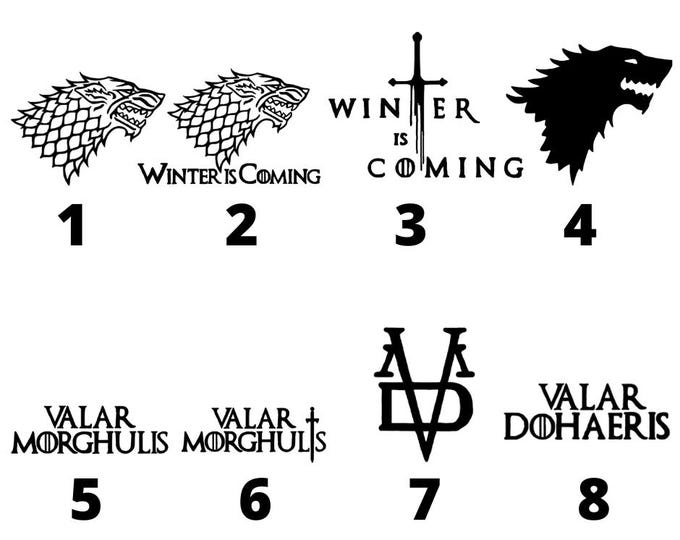GOT Fandom Permanent Vinyl Decal