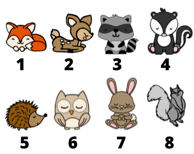 Sleepy Woodland Creatures (Collectible) Permanent Vinyl Decal
