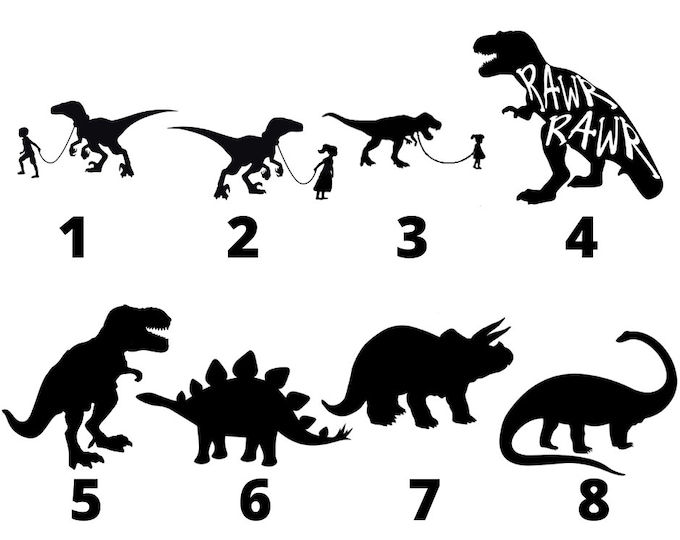 Dinosaur/Jurassic Permanent Vinyl Decal