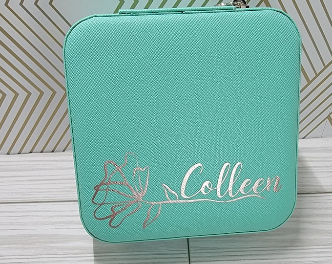 Personalized Travel Jewelry Case