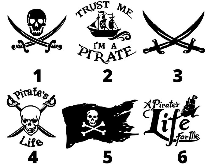 Pirate/Caribbean/Johnny Depp Themed Permanent Vinyl Decal