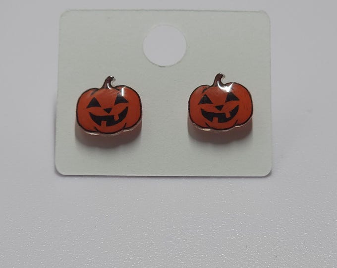 Halloween Acrylic Stud Earrings - Handmade