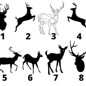 Deer/Doe, Buck, Elk Permanent Vinyl Decal