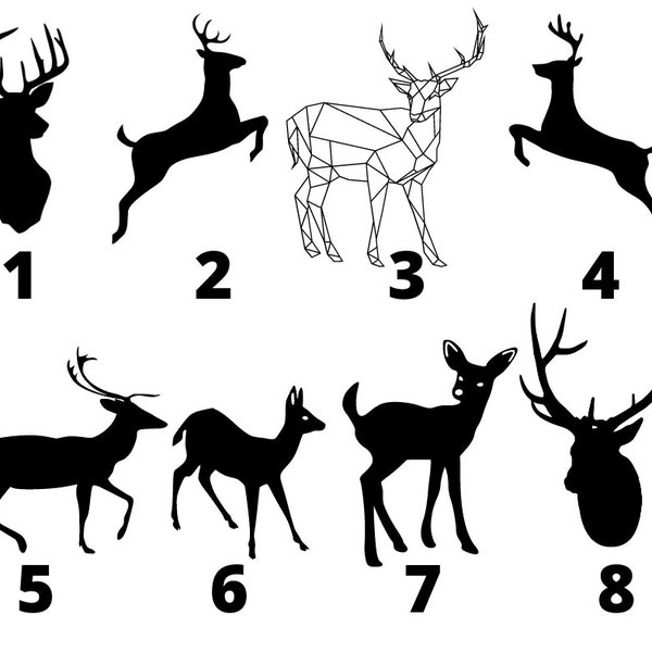 Deer/Doe, Buck, Elk Permanent Vinyl Decal