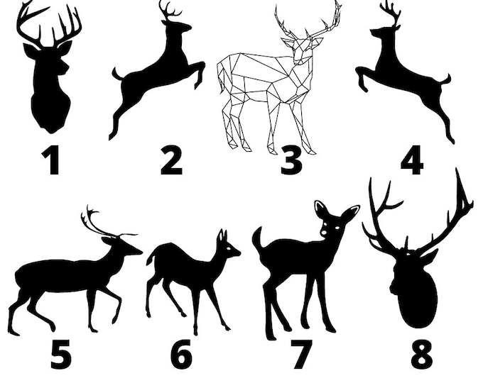 Deer/Doe, Buck, Elk Permanent Vinyl Decal