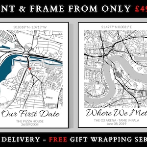 Where We Met Karte | Wo alles begann Karte | Erste Datum Ortskarte | Where We First Met Custom Map | Jubiläumsgeschenk | Frau Romantisches Geschenk