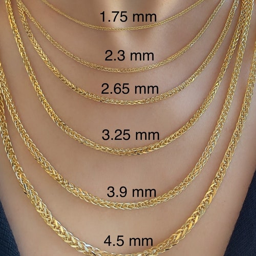 14K Yellow Gold Diamond Cut Singapore Chain Necklace .8mm 1mm - Etsy