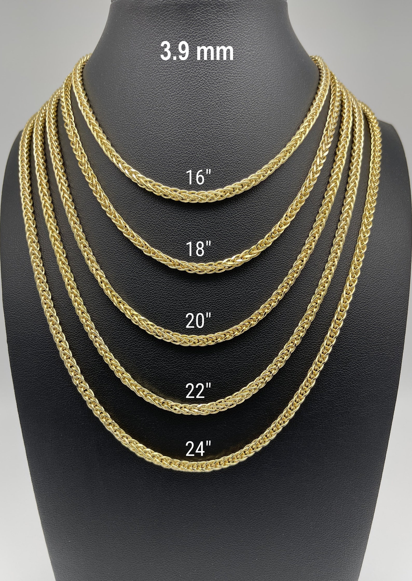 Square Wheat Chain Men Women Diamond Cut Necklace 1.75-3.9mm - Etsy
