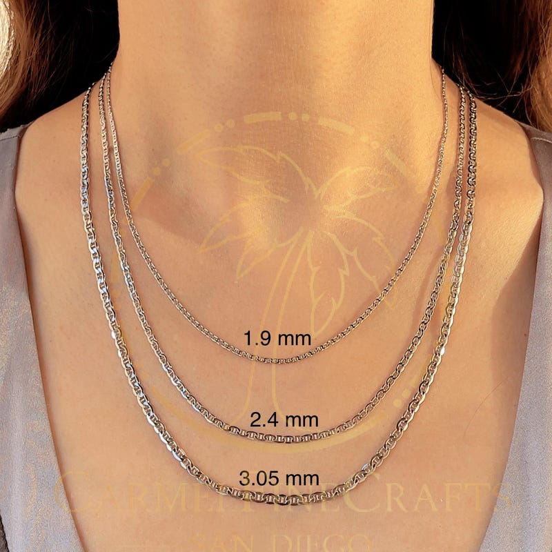 Magnetic Closure Thin Gold Chain Link Necklace main image 0