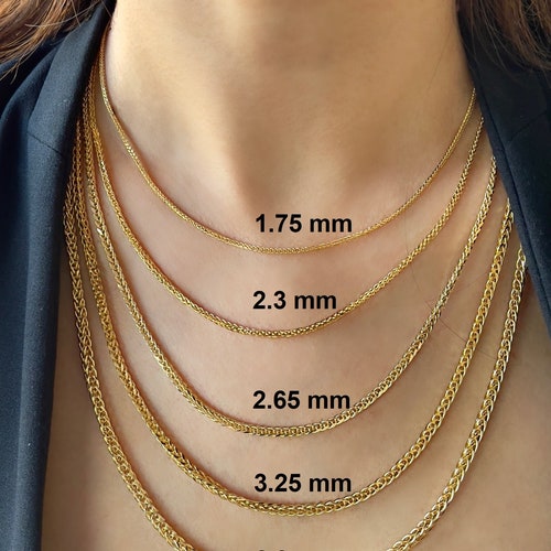 Figaro Link Chain Men Women Dainty Diamond Cut Necklace - Etsy