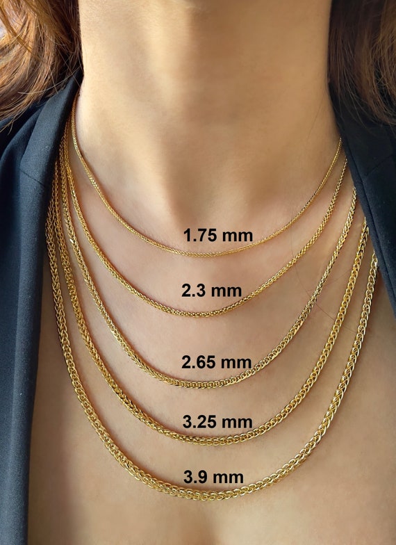 Square Wheat Chain Men Women Diamond Cut Necklace 1.75-3.9mm - Etsy