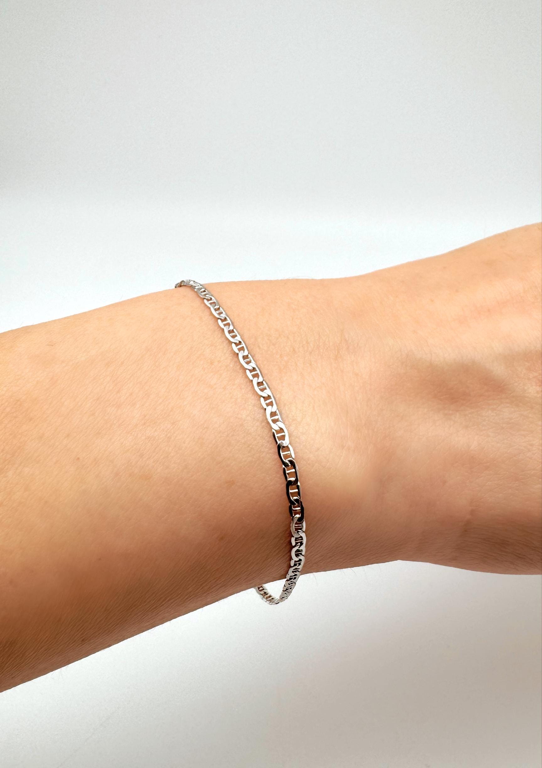 Anchor Chain Bracelet - Etsy