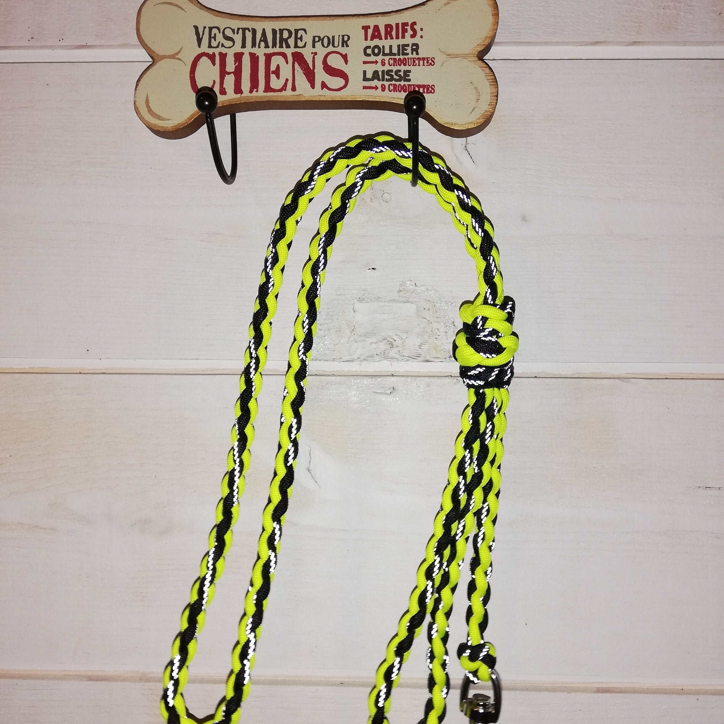 Laisse en Paracorde Pour Petit Chien ou Chat Tresse 4 Brins Fait Main