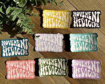Sticker beweging is medicijn | Waterdichte sticker | Sticker gezondheidszorg