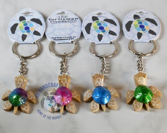 Mandy the Marble Turtle Metallic - Keychain/Necklace