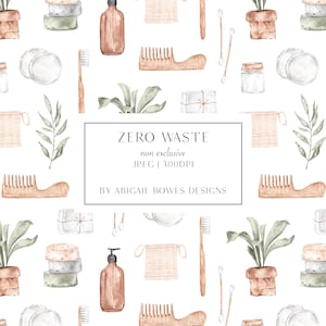 Zero Waste Fabric Design, Watercolour, Seamless Pattern, Commercial license, Non-exclusive, Digital Download