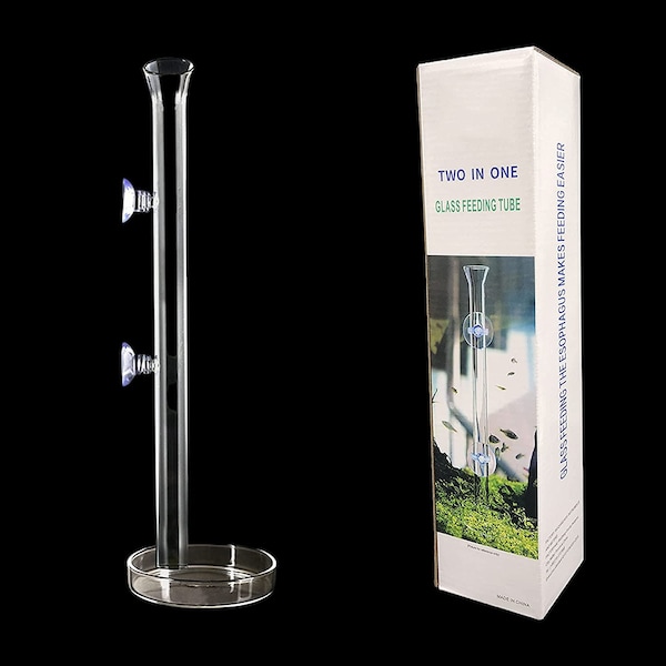 Feeder Glass Shrimp Feeding Pipe Shrimp Aquarium Feed Breeding Feeder Food Tray Tank Automatic,30cm