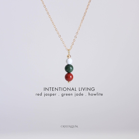 Intentional living crystal necklace Healing jewelry Manifestation Holistic approach Focused lifestyle Spiritual gift Mindfulness Energy