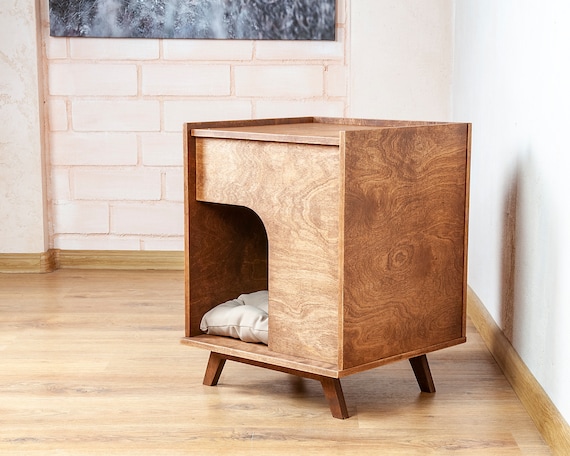 Wudo Pet House Modern Cat House Cat Bed Wood Cat House Pet