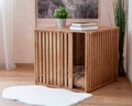 Lumio II dog house, modern indoor dog crate, dog bed, wooden pet house, wooden kernel, dog crate, dog bed, dog furniture, puppy bed house product logo
