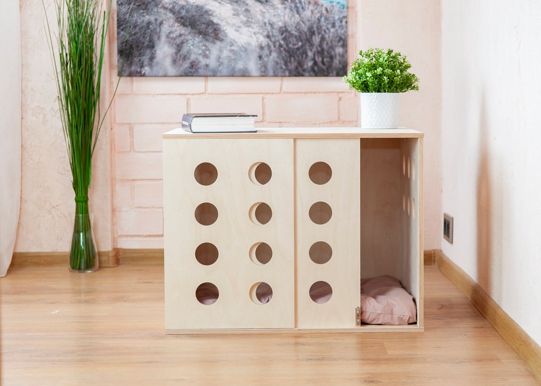 Lumio OO Dog House With Door, Dog Bed Indoor, Dog Crate Indoor, Dog